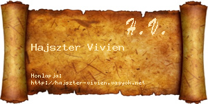 Hajszter Vivien névjegykártya